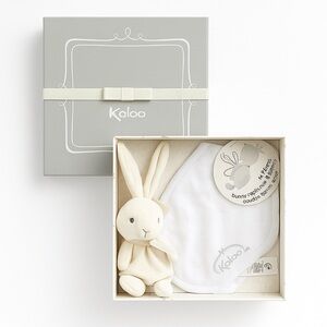 Kaloo “My First” Birth Gift Box – Bunny Comforter & Blanket Set – New with Tags